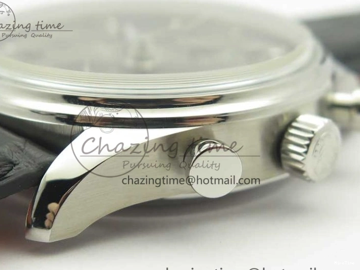 MIROTIME 0213 Portuguese Chrono SS ZF 1:1 Best Edition Gray Dial SS On Black Leather Strap A ZipUp 7215